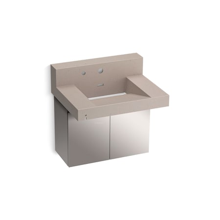 Kohler 30In Wall-Mount Lavatory System With Backsplash In Canvas 81024-BSS-KCC